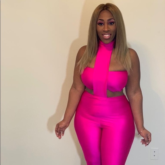 Pink Cut Out Jumpsuit - Picture 4 of 4